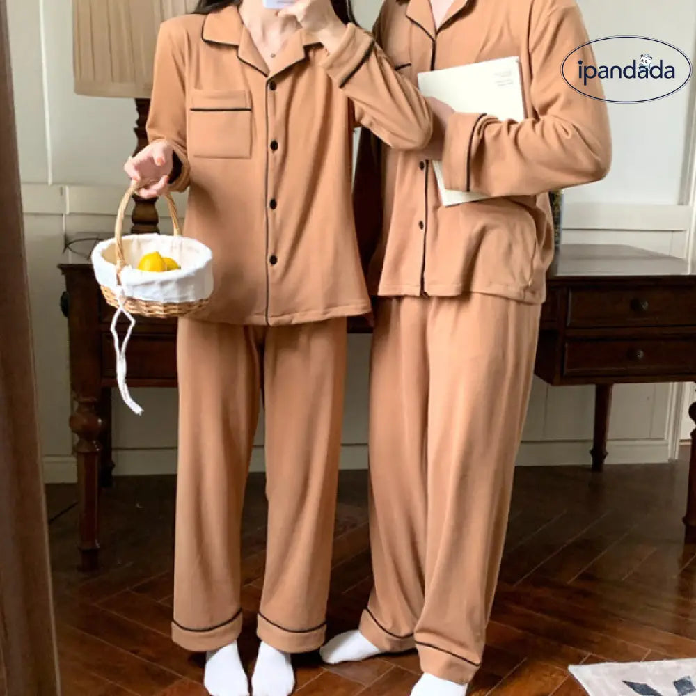 カップル パジャマ レディース 春秋 冬用 保温 ルームウェア 薄手 快適 メンズ 大きいサイズ 外出用 セット ID2680