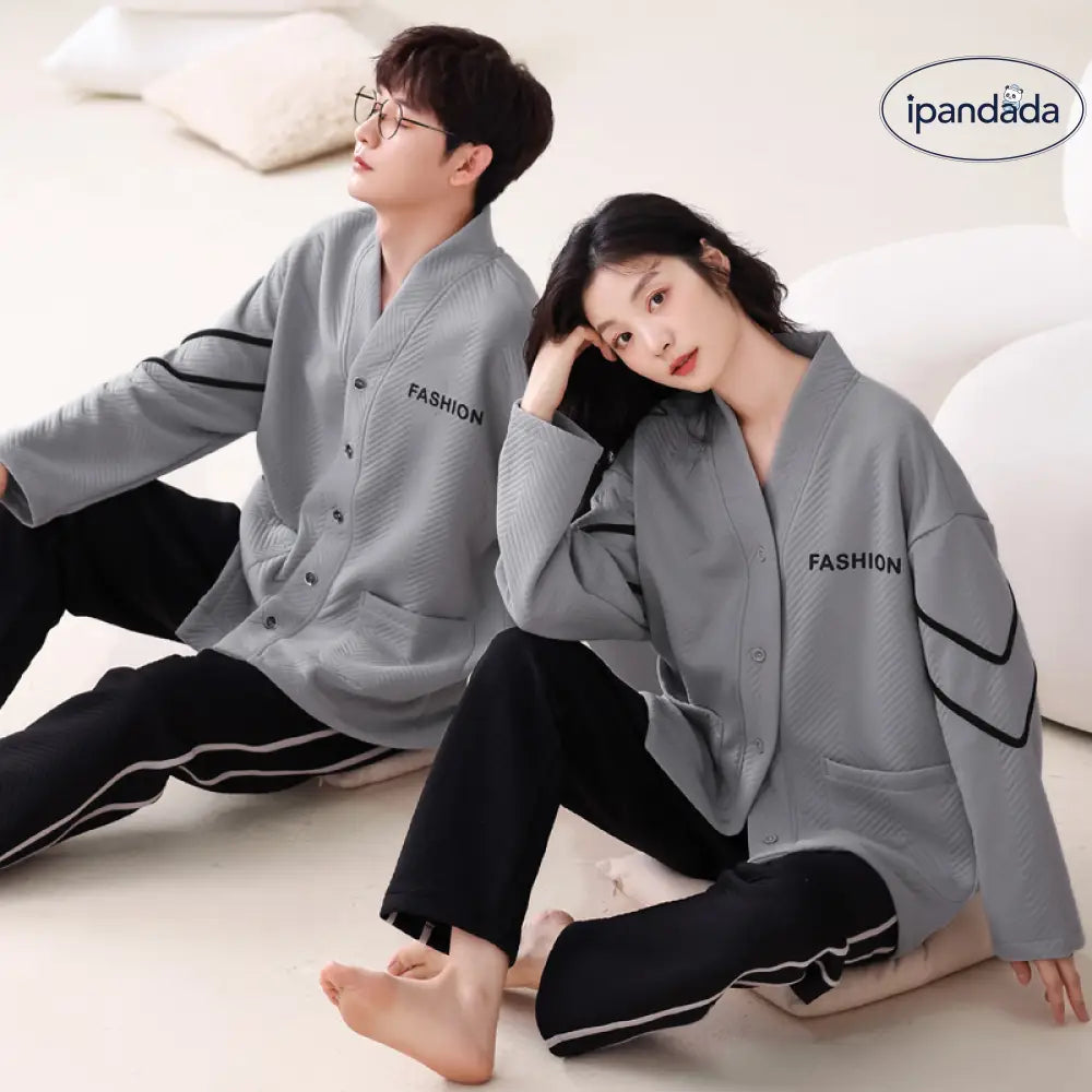 カップル パジャマ レディース 冬季 エアコットン 中綿 厚手 長袖 メンズ セットアップ カーディガン 和風 春秋 ルームウェア ID2622