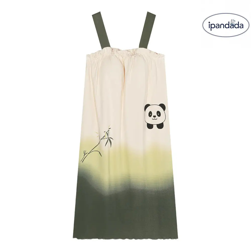 ID1035 カップル パンダ柄 パジャマセット 夏用 胸当て付き 半袖＆ワンピース ゆったり おうちデートコーデ レディース / M カップル＞セットアップ