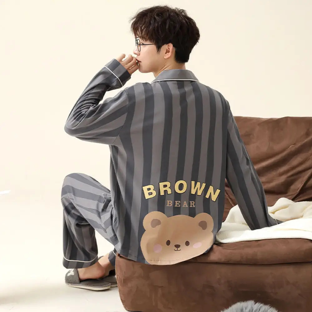 カップル ペア セット パジャマ 秋 可愛い クマ うさぎ ペア ルームウェア 結婚祝い パジャマ おそろい メンズ レディース 春 プレゼント グレー / レディースＭ カップル＞セットアップ