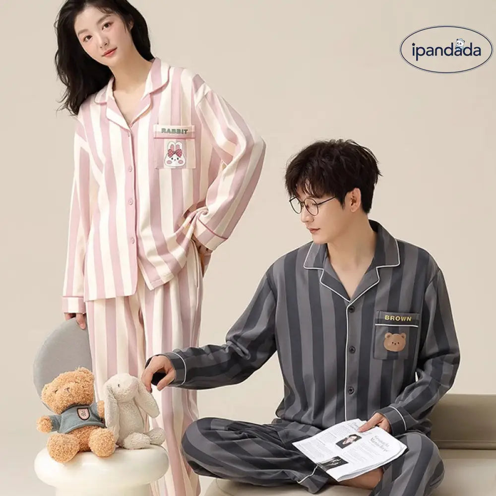カップル ペア セット パジャマ 秋 可愛い クマ うさぎ ペア ルームウェア 結婚祝い パジャマ おそろい メンズ レディース 春 プレゼント カップル＞セットアップ