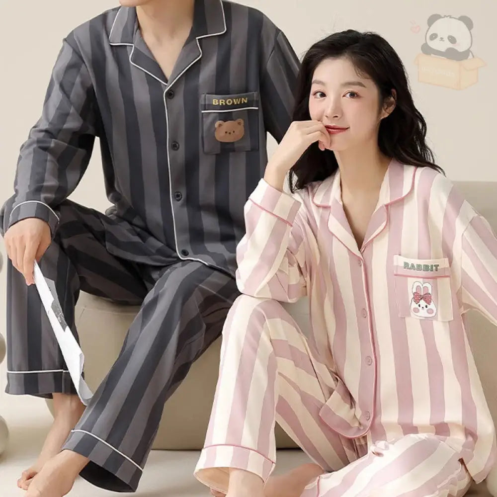 カップル ペア セット パジャマ 秋 可愛い クマ うさぎ ペア ルームウェア 結婚祝い パジャマ おそろい メンズ レディース 春 プレゼント カップル＞セットアップ