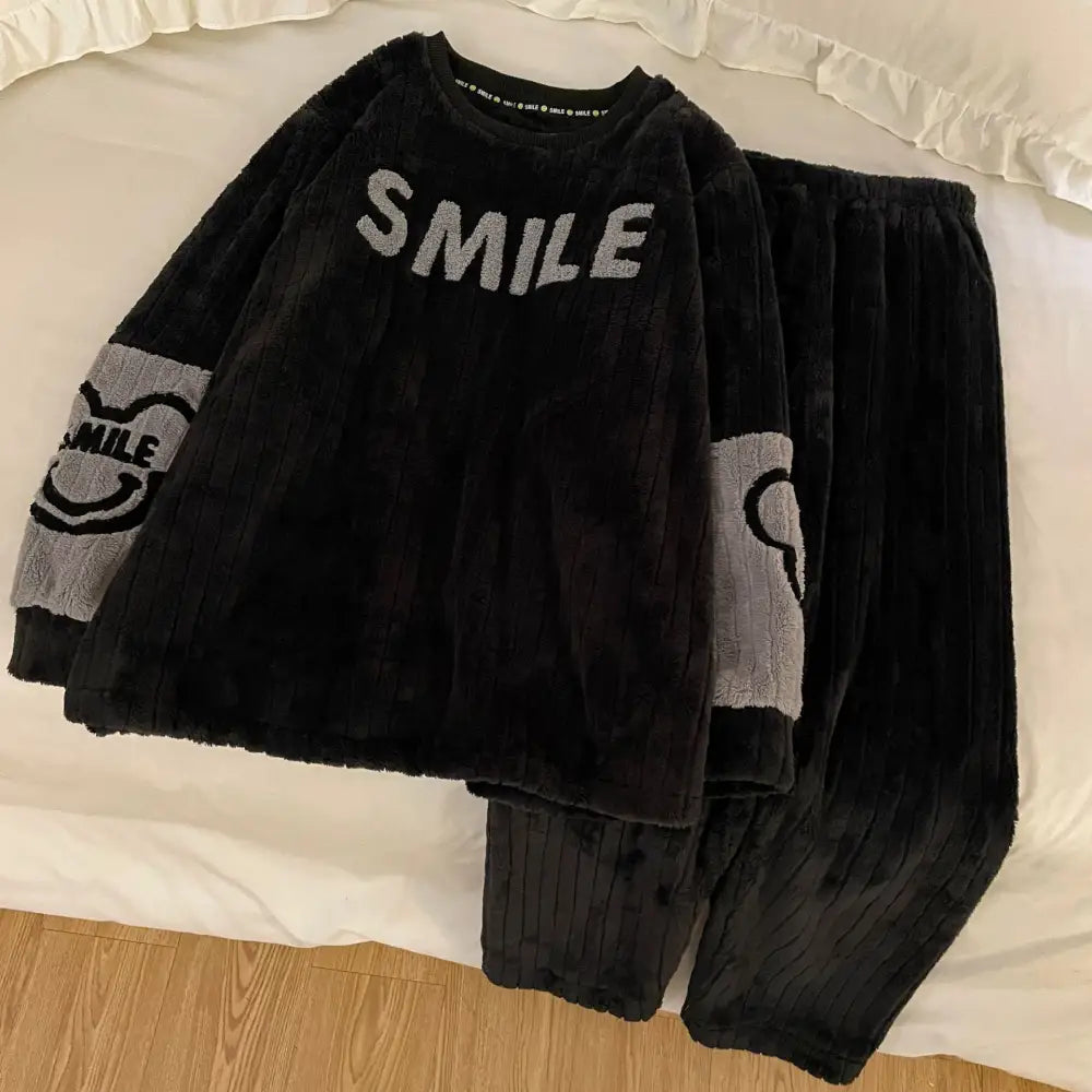 カップル用 フリース パジャマ レディース 冬 熊猫 大きいサイズ メンズ コーラル フリース 保温 ルームウェア セット ID2910 タイプ⑦ / レディースＭ