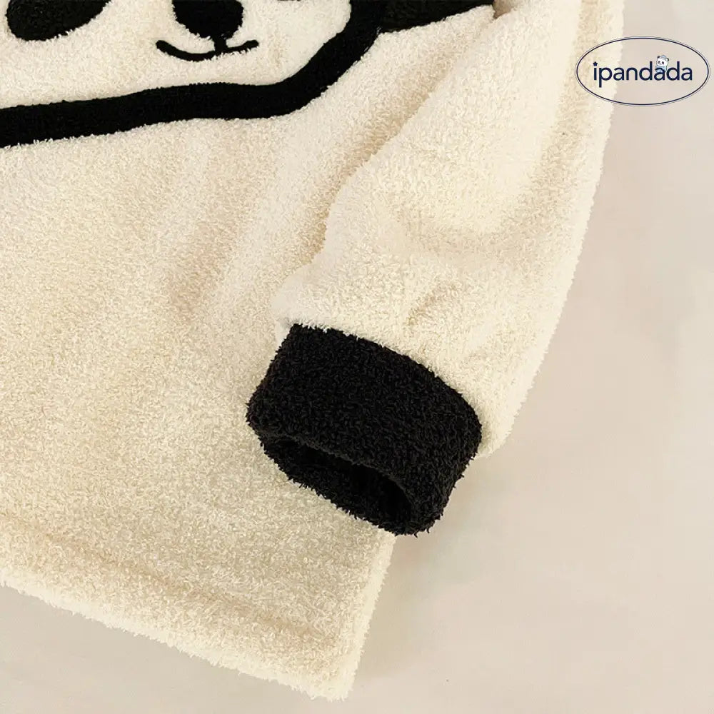 カップル用 フリース パジャマ レディース 冬 熊猫 大きいサイズ メンズ コーラル フリース 保温 ルームウェア セット ID2910