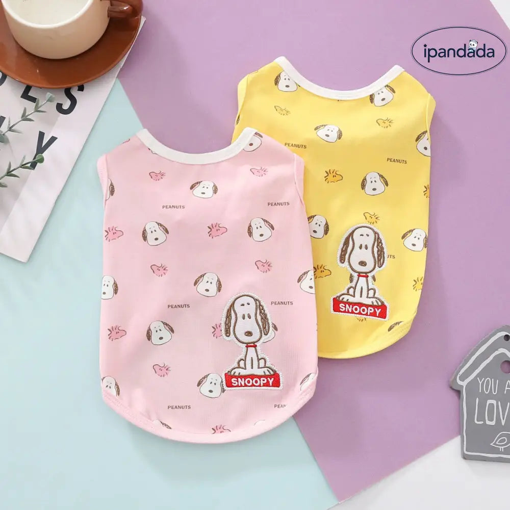 カートゥーン 袖なし 犬の服 犬 刺繍 ペット用 ペットの服 犬の服 ペットの服 ドッグウェア おしゃれ いぬ 服 小型犬 ID4269 ペット用品＞ウェア