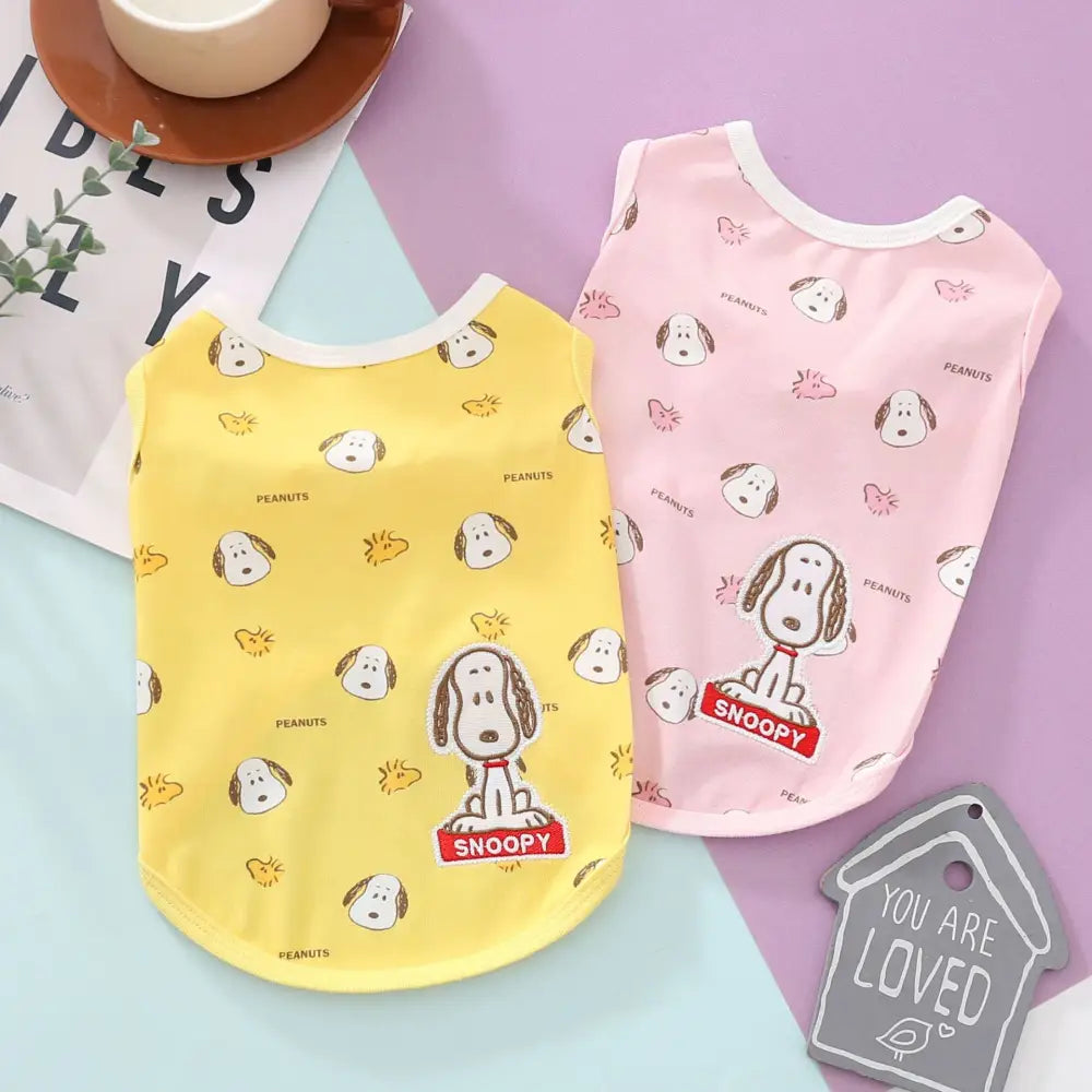 カートゥーン 袖なし 犬の服 犬 刺繍 ペット用 ペットの服 犬の服 ペットの服 ドッグウェア おしゃれ いぬ 服 小型犬 ID4269 ペット用品＞ウェア