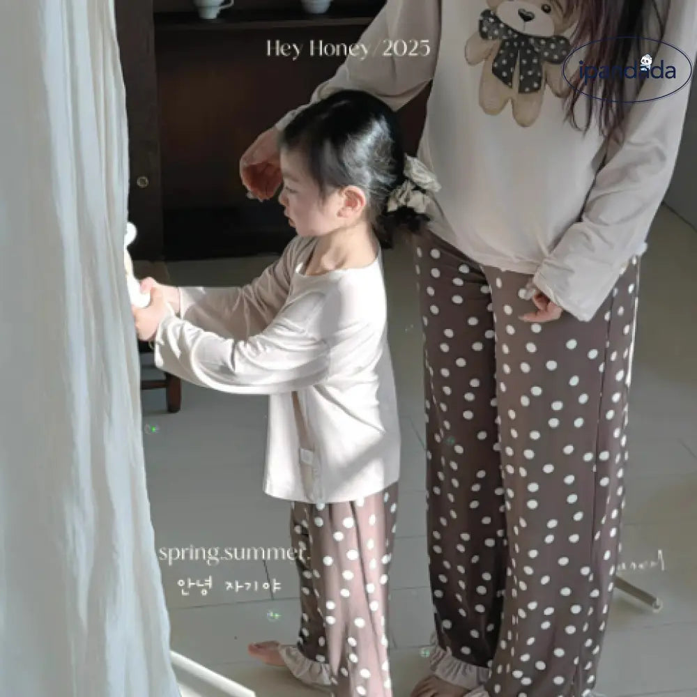ID478 カートーン 親子パジャマ ルームウェア セット 春 秋 男女兼用 セット 柔らか かわいい 綿感 ルームウェア タイプ② / 90cm ベビー＆キッズ＞キッズ