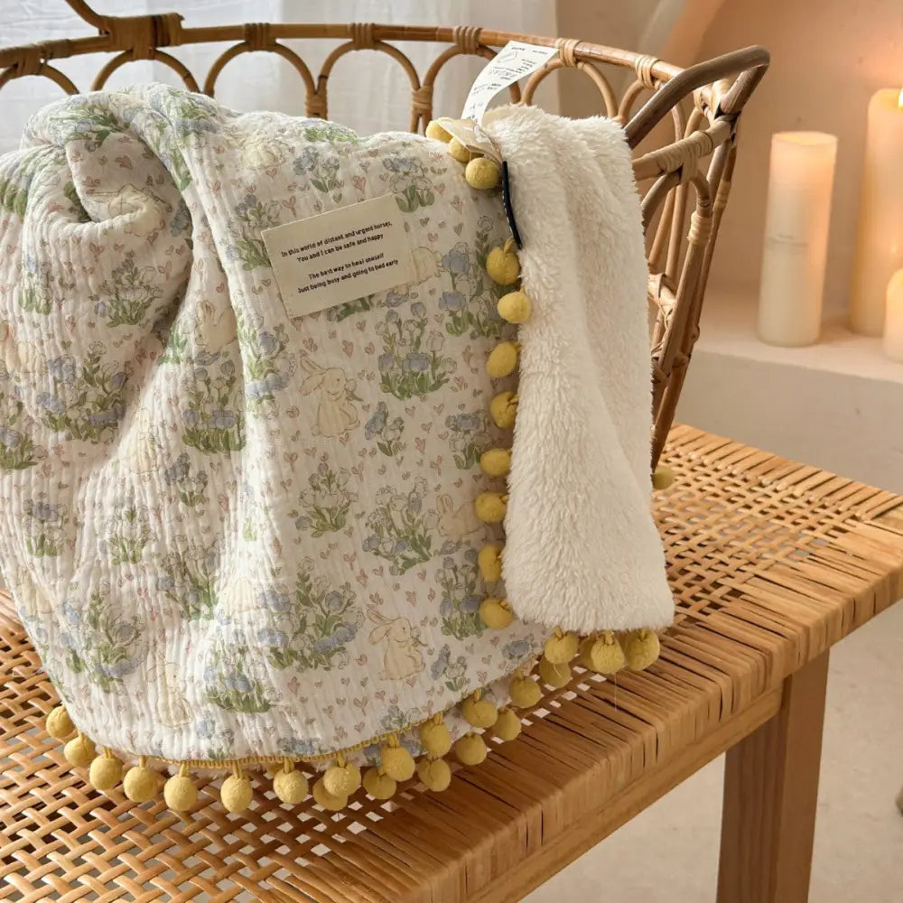 かわいい ボールボール ガーゼ フリース 小さな 毛布 ベビー 移動用 毛布 オフィス 保温 冬季 フリース ID3220 タイプ⑥ / 120*150cm