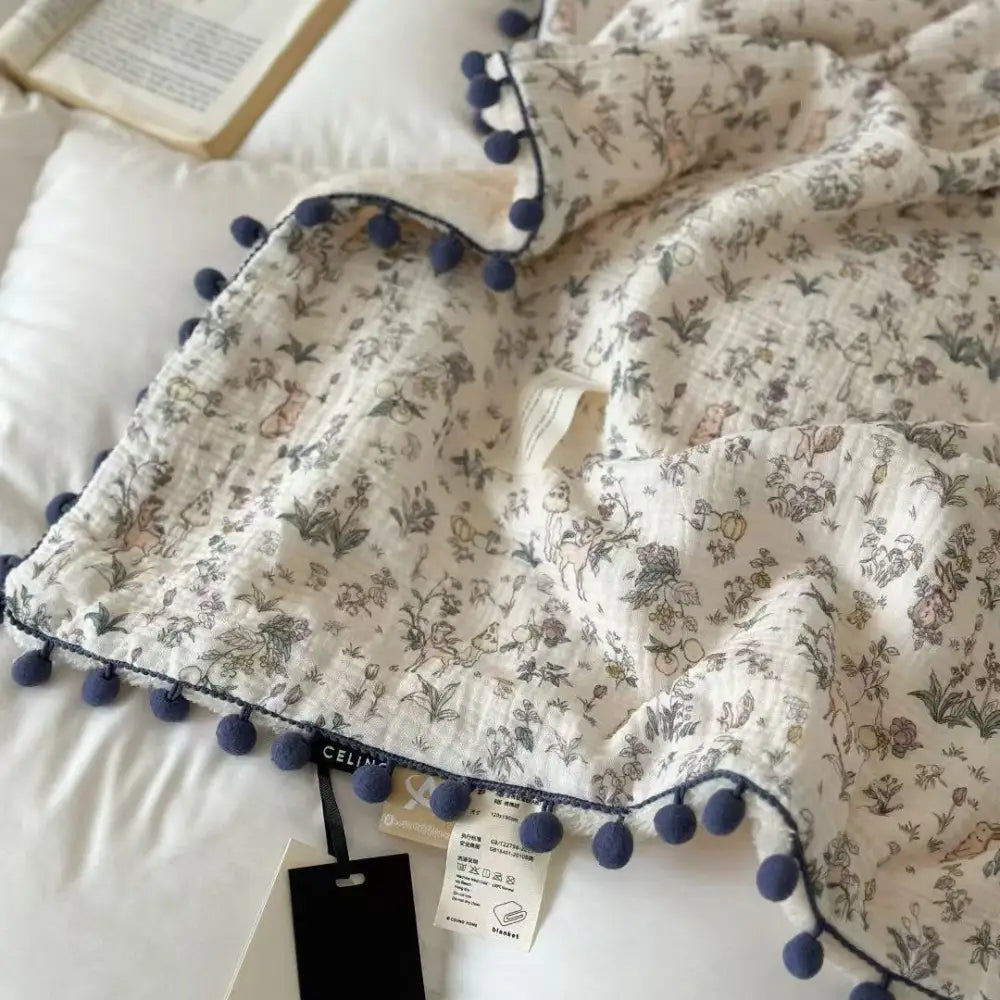 かわいい ボールボール ガーゼ フリース 小さな 毛布 ベビー 移動用 毛布 オフィス 保温 冬季 フリース ID3220 タイプ⑩ / 120*150cm