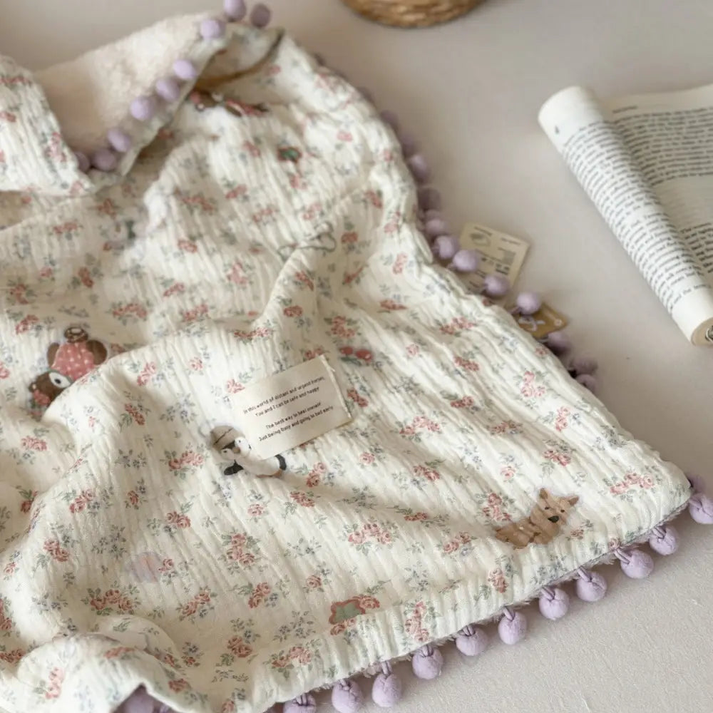 かわいい ボールボール ガーゼ フリース 小さな 毛布 ベビー 移動用 毛布 オフィス 保温 冬季 フリース ID3220 タイプ⑧ / 120*150cm