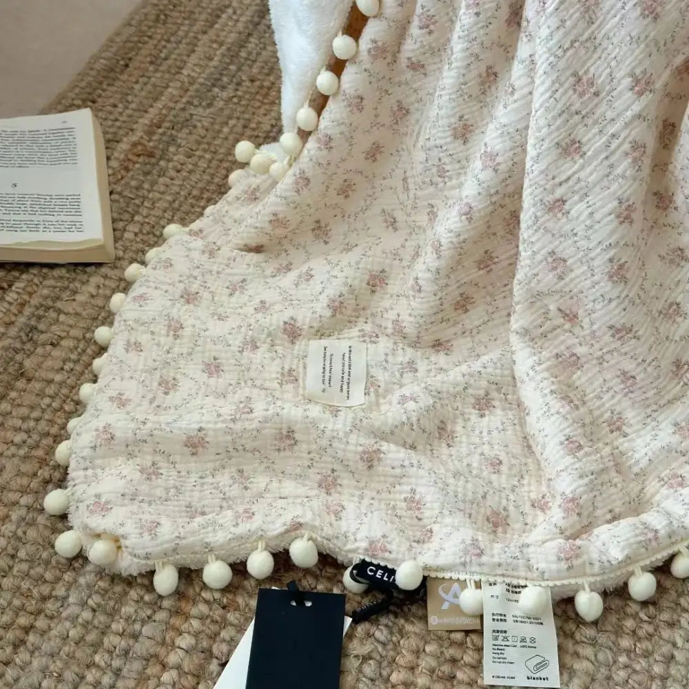 かわいい ボールボール ガーゼ フリース 小さな 毛布 ベビー 移動用 毛布 オフィス 保温 冬季 フリース ID3220 タイプ⑪ / 120*150cm