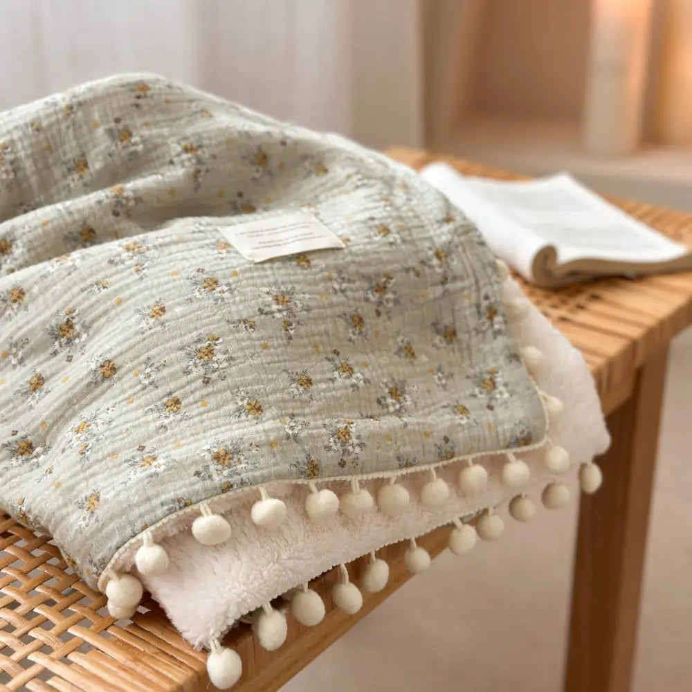 かわいい ボールボール ガーゼ フリース 小さな 毛布 ベビー 移動用 毛布 オフィス 保温 冬季 フリース ID3220 タイプ⑦ / 120*150cm