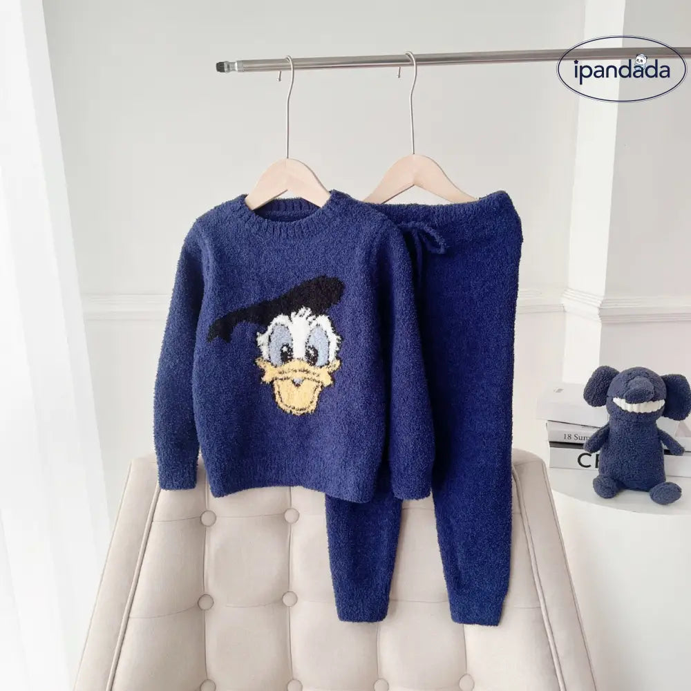 かわいい デイジー ドナルドダック 親子 男女 子供 ふわふわ ホームウェア パジャマ セットアップ 卸売り 暖かい 柔らかい 快適 おしゃれ ルームウェア 自宅用  ID2931