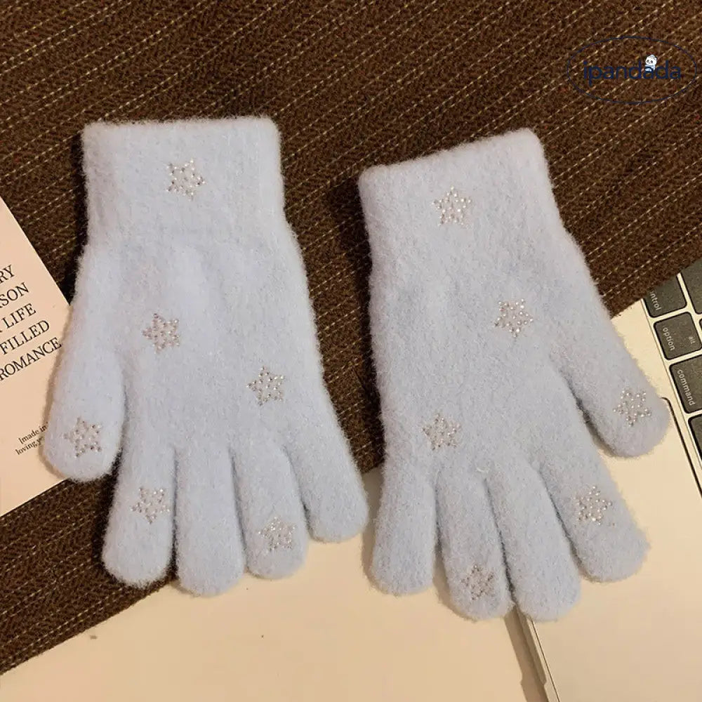 かわいい 分指付き ふわふわ 手袋 女性用 秋冬 シーズン 厚手 保温 学生用 アウトドア 自転車用 トレンディ ID2591