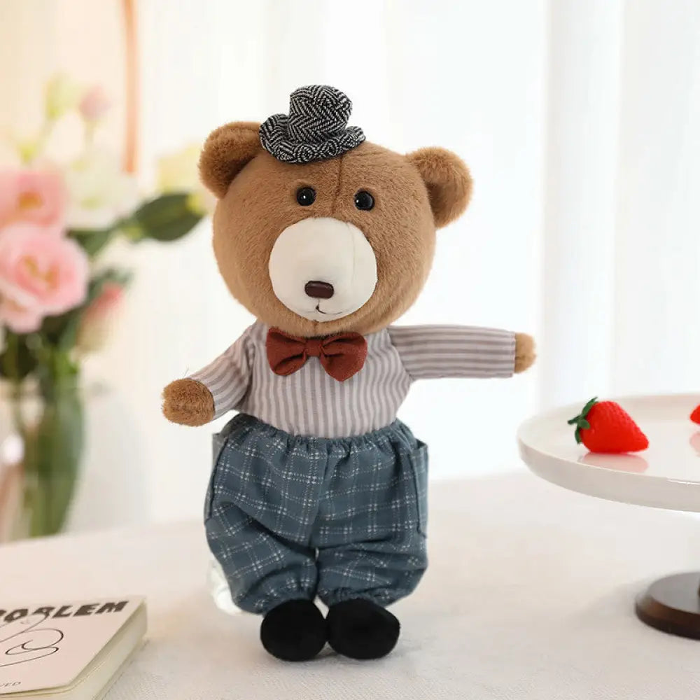 かわいい カップル ウサギ ぬいぐるみ おもちゃ ぬいぐるみ 子供 女の子 バレンタイン プレゼント 誕生日 プレゼント ID3789 ブラウン男性 クマ 28cm