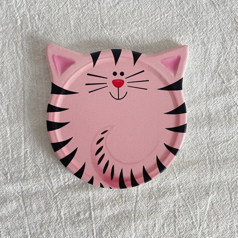 かわいい カートゥーン 猫の吸水コースター 少女 動物 セラミック 防熱 防滑 耐熱 ティーカップ コースター ID2156 タイプ① インテリア雑貨>その他