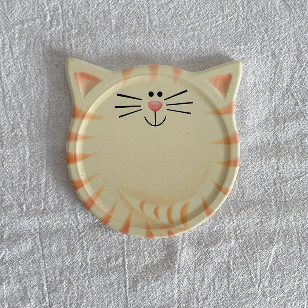 かわいい カートゥーン 猫の吸水コースター 少女 動物 セラミック 防熱 防滑 耐熱 ティーカップ コースター ID2156 タイプ② インテリア雑貨>その他