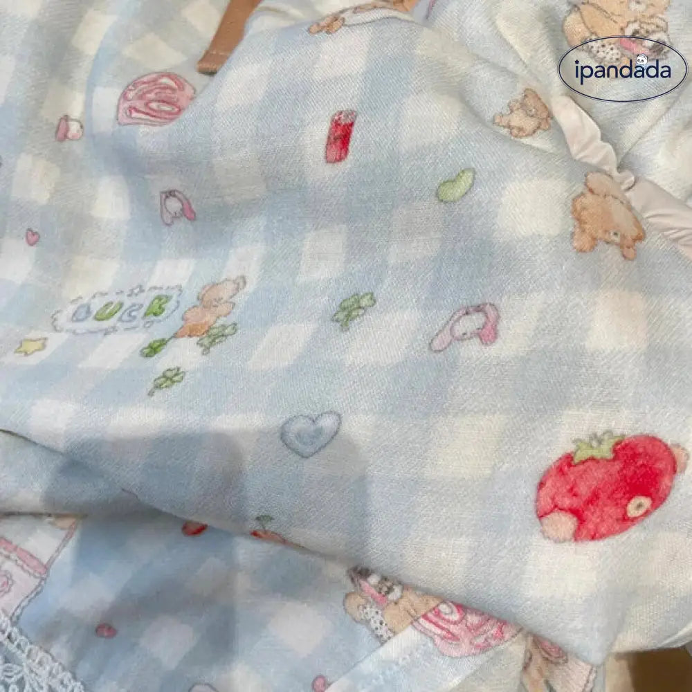 かわいい くま プリント パジャマ セット 新作 半袖 パンツ ゆったり ルームウェア 部屋着 リラックス 2点セット ID4210