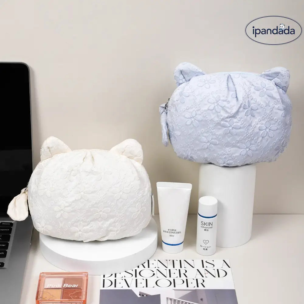 かわいい 猫ちゃんミニ 化粧ポーチ 女性用 携帯式 旅行必需品 洗面用具 衣類収納ポーチ ID2590