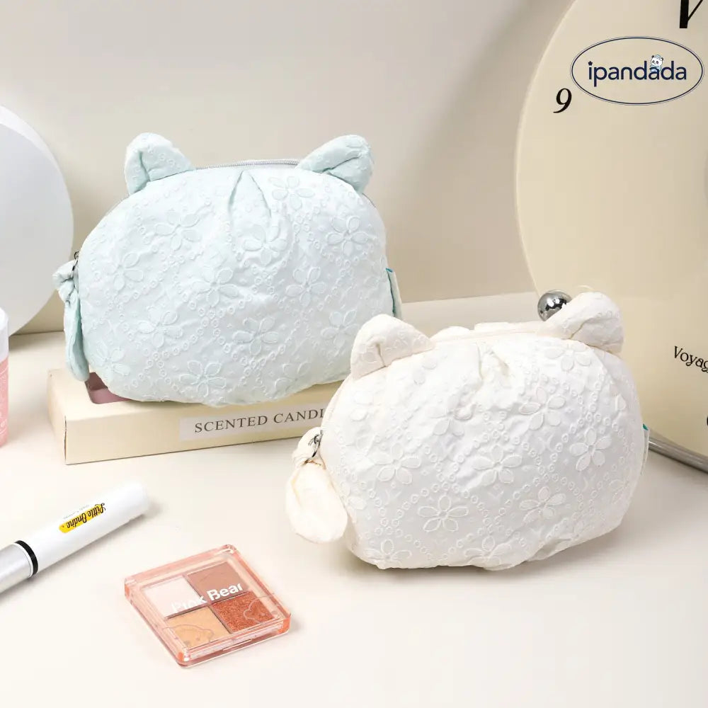 かわいい 猫ちゃんミニ 化粧ポーチ 女性用 携帯式 旅行必需品 洗面用具 衣類収納ポーチ ID2590