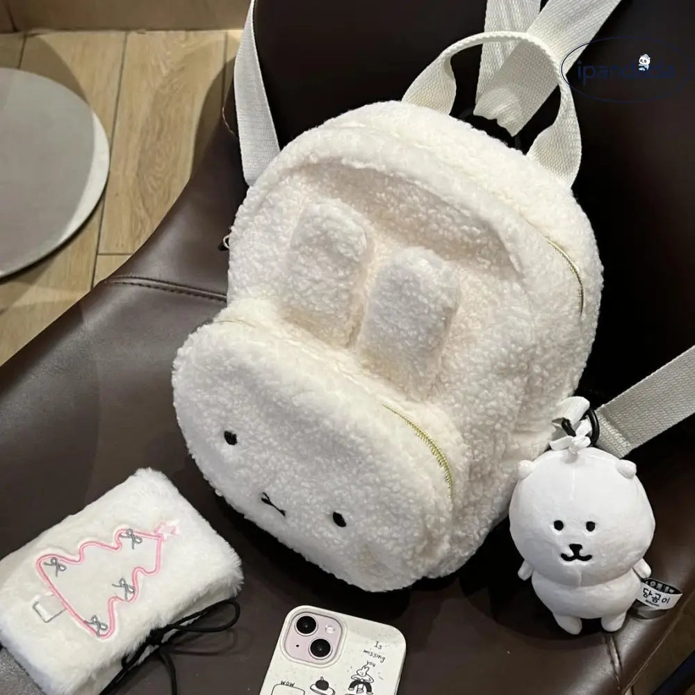 かわいい ミッフィー ぬいぐるみ 小さな リュックサック レディース miffy 新作 オールマイティ シンプル バックパック 通勤用 バック ID3117 写真通り / 20*8*25cm
