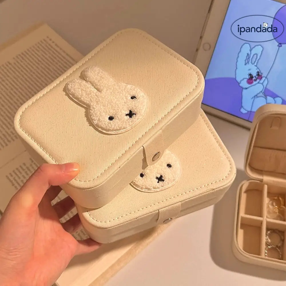 かわいい ミッフィーウサギ ジュエリーボックス レディース 大容量 便利 耳ピアス イヤリング 指輪 ネックレス 収納ボックス 手飾り用品ケース ID2641