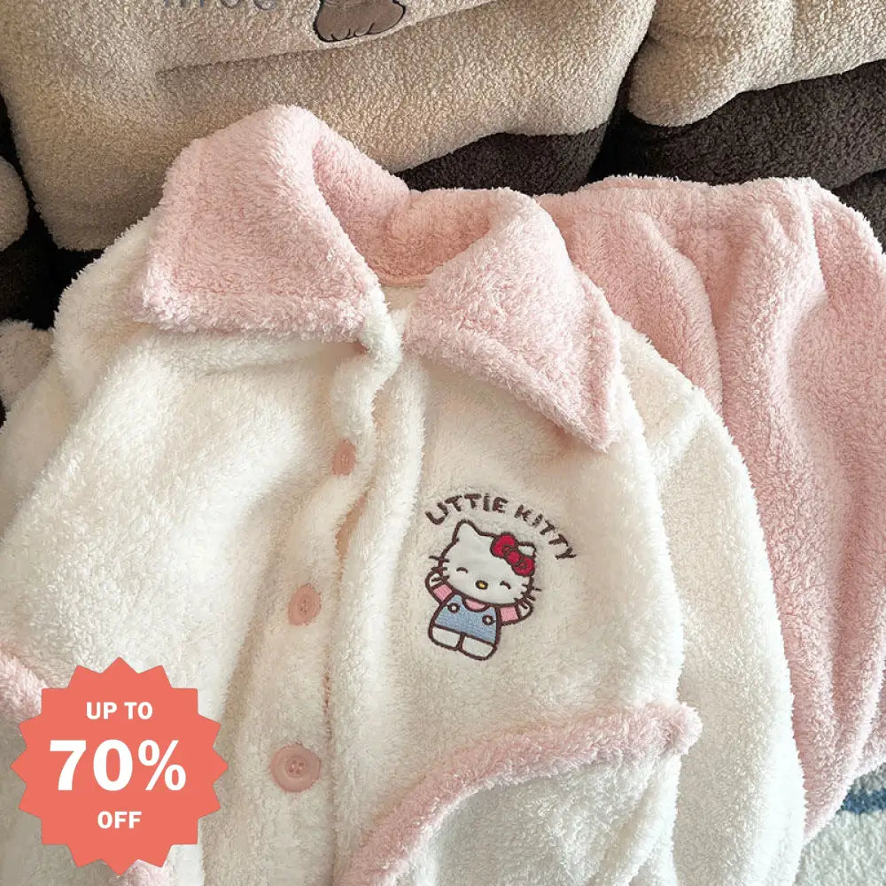 かわいい パジャマ レディース 秋冬 ターンダウンカラー 長袖 パンツ ネットレッド ふわふわ キャラクター ホームウェア セットアップ 暖かい 柔らかい 保温 快適 おしゃれ ルームウェア 自宅用 リラックス 着心地 ID2660