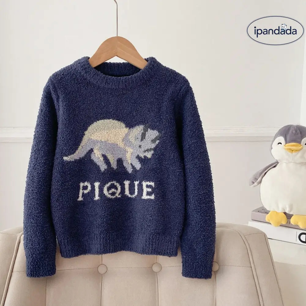 かわいい 子供 恐竜 秋冬 厚手 ふわふわ パジャマ ホームウェア セットアップ 暖かい 柔らかい 保温 快適 おしゃれ ルームウェア 自宅用 リラックス 着心地 ナチュラル ゆったり キッズ ジュニア ファミリー ID2699