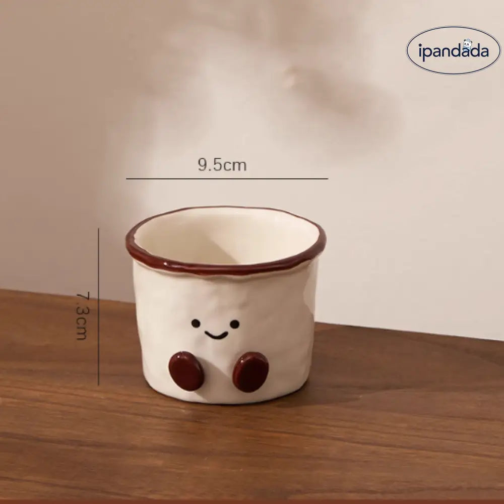 ID1212 かわいいココアビーンズ浮き彫り 陶器食器セット ご飯茶碗・マグカップ・プレート レンジ/食洗機対応 ギフトに最適 写真通り⑧ インテリア雑貨＞その他