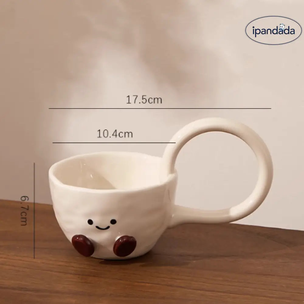 ID1212 かわいいココアビーンズ浮き彫り 陶器食器セット ご飯茶碗・マグカップ・プレート レンジ/食洗機対応 ギフトに最適 写真通り⑦ インテリア雑貨＞その他