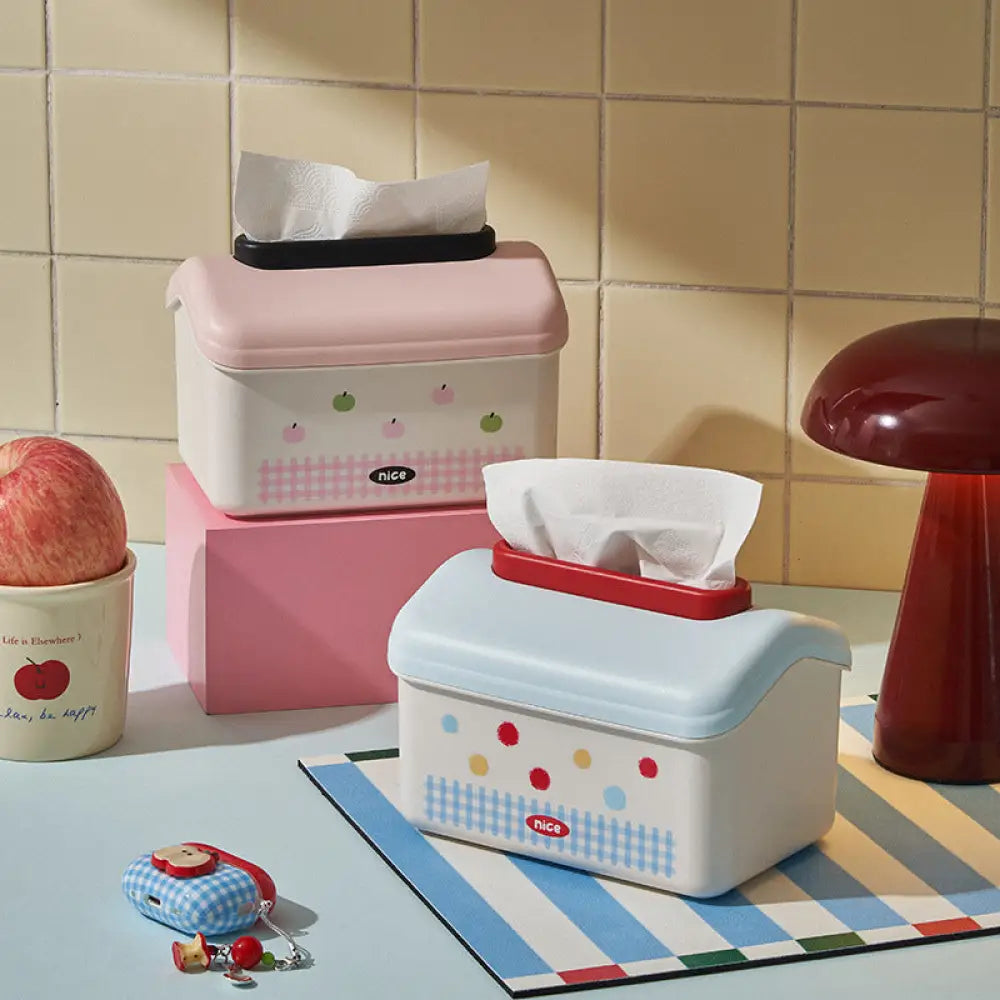 ID1296 【かわいいキャラクター】壁掛けティッシュボックス リビング・トイレ用 スプリング式 おしゃれ収納 滑り止め付き 家庭用 インテリア雑貨＞収納雑貨