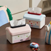 ID1296 【かわいいキャラクター】壁掛けティッシュボックス リビング・トイレ用 スプリング式 おしゃれ収納 滑り止め付き 家庭用 インテリア雑貨＞収納雑貨