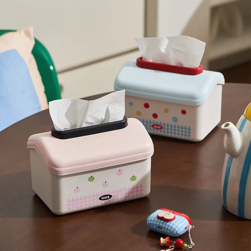 ID1296 【かわいいキャラクター】壁掛けティッシュボックス リビング・トイレ用 スプリング式 おしゃれ収納 滑り止め付き 家庭用 インテリア雑貨＞収納雑貨