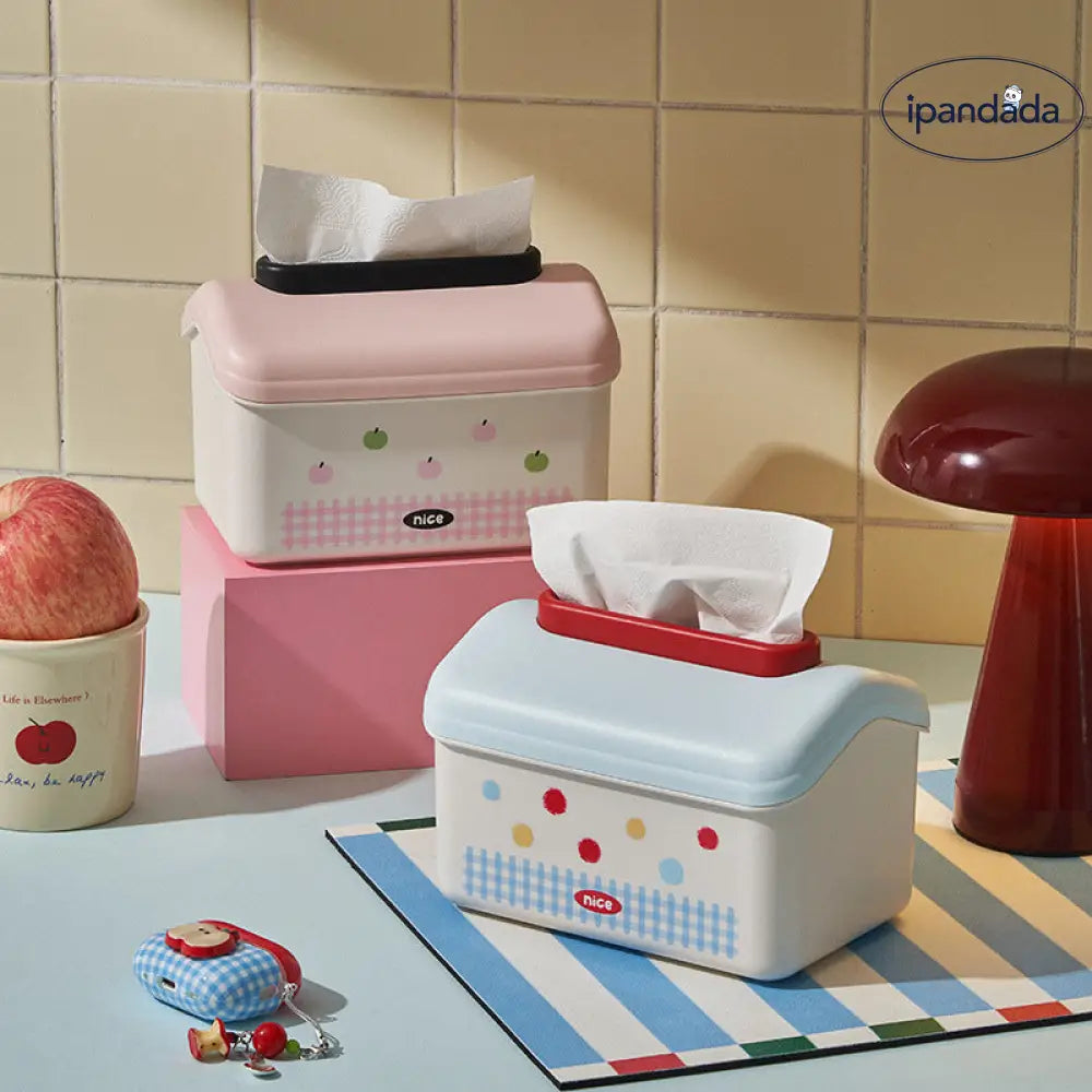 ID1296 【かわいいキャラクター】壁掛けティッシュボックス リビング・トイレ用 スプリング式 おしゃれ収納 滑り止め付き 家庭用 インテリア雑貨＞収納雑貨