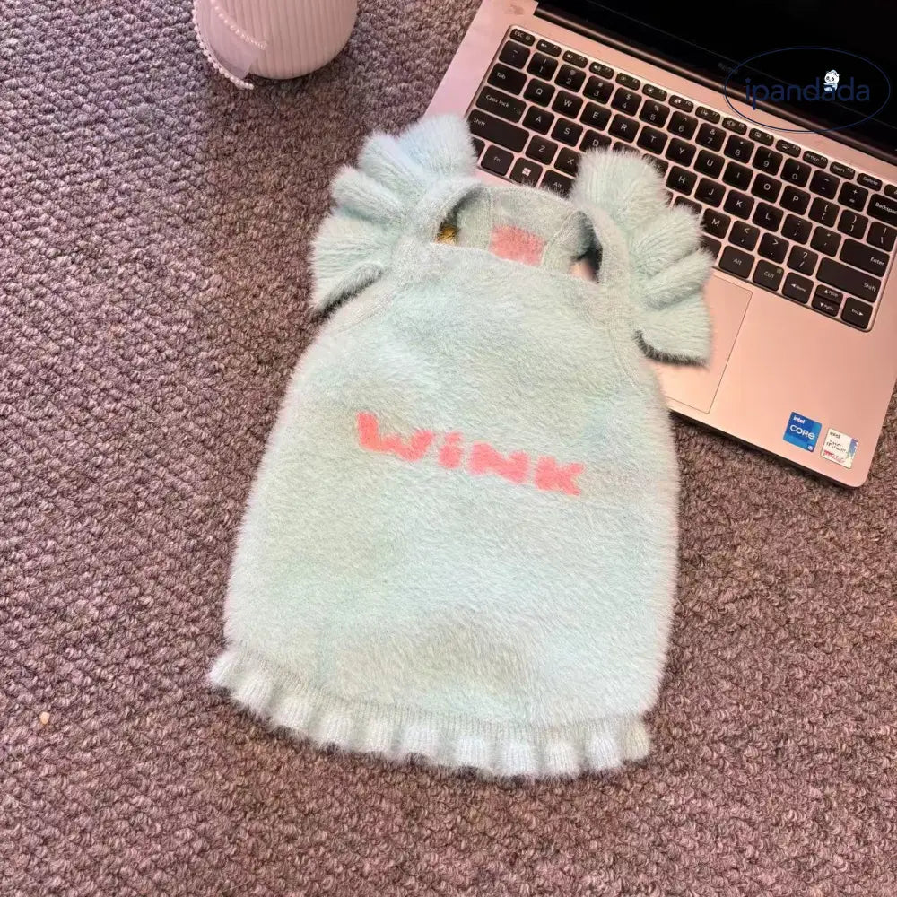 可愛い 保温 ペット フリル ストラップ セーター 猫 犬 秋冬 ヨークシャー マルチーズ ID2763