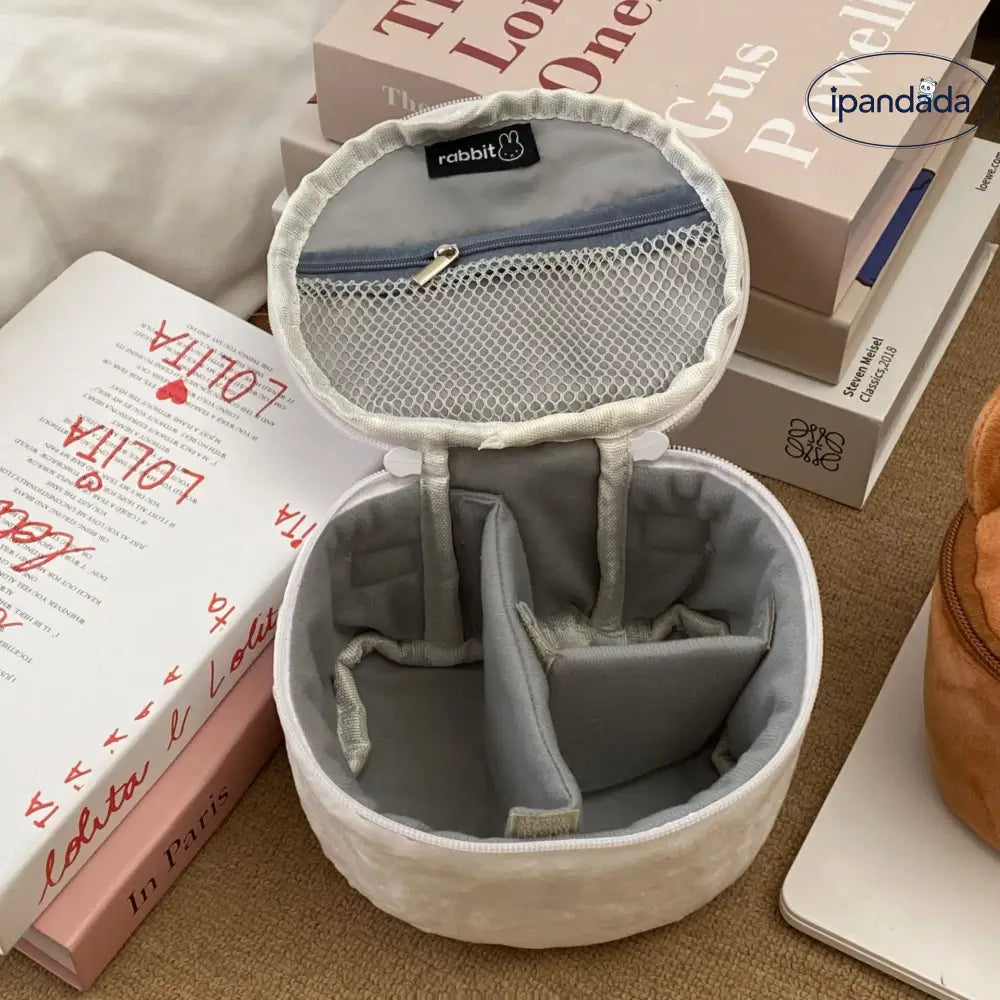 可愛い フリース 収納 バッグ 旅行 大容量 ハンドバッグ 化粧品バッグ 小物入れ 収納ポーチ ID2872