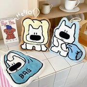 可愛い カートゥーン 犬 手拭きタオル コーラルフリース 吊り下げ 吸水タオル トイレ 洗面所 柔らかい 毛が抜けない ID2326