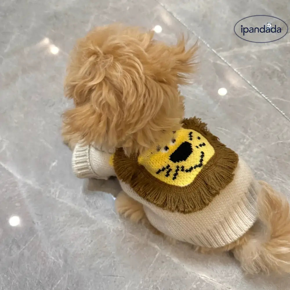 可愛い おしゃれ 暖かい ふわふわ 犬用ベスト ライオンセーター 猫用 犬用 ペット 秋冬 保温 厚手 防寒 中小型犬 テディ ビション ID3045 ペット用品＞ウェア