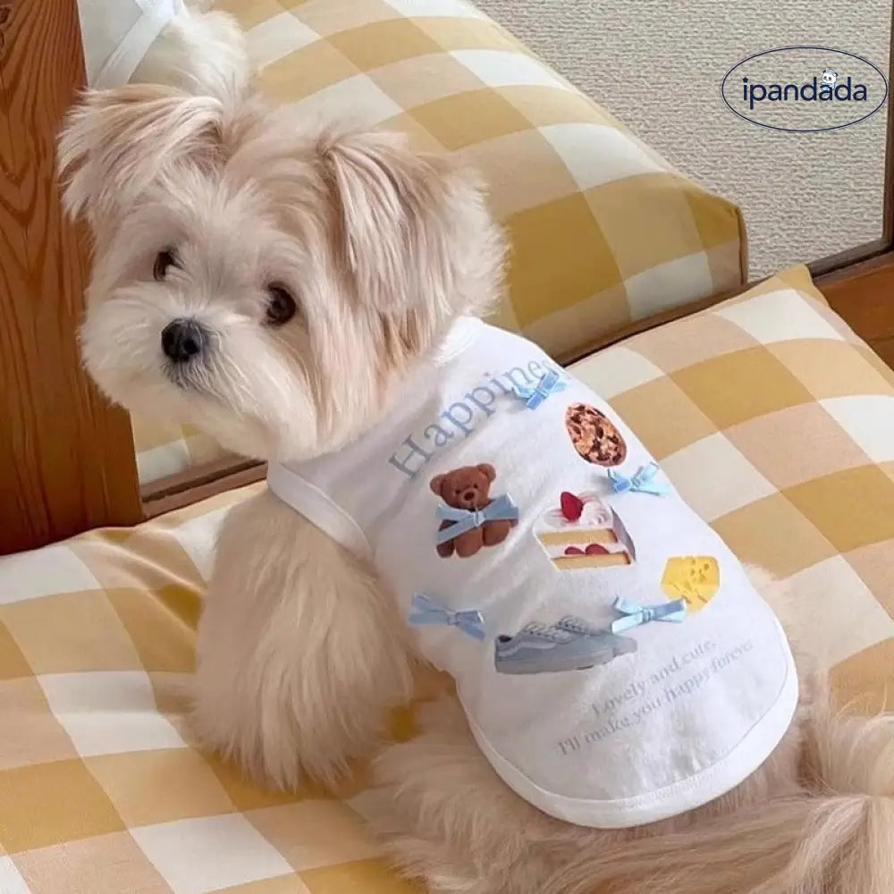 可愛い リボン 夏秋用 ビションフリーゼ ヨークシャーテリア 牽引可能 ベスト 小型犬 猫 ペット 小犬 服 ID2021 ブルー / XS ペット用品>ウェア