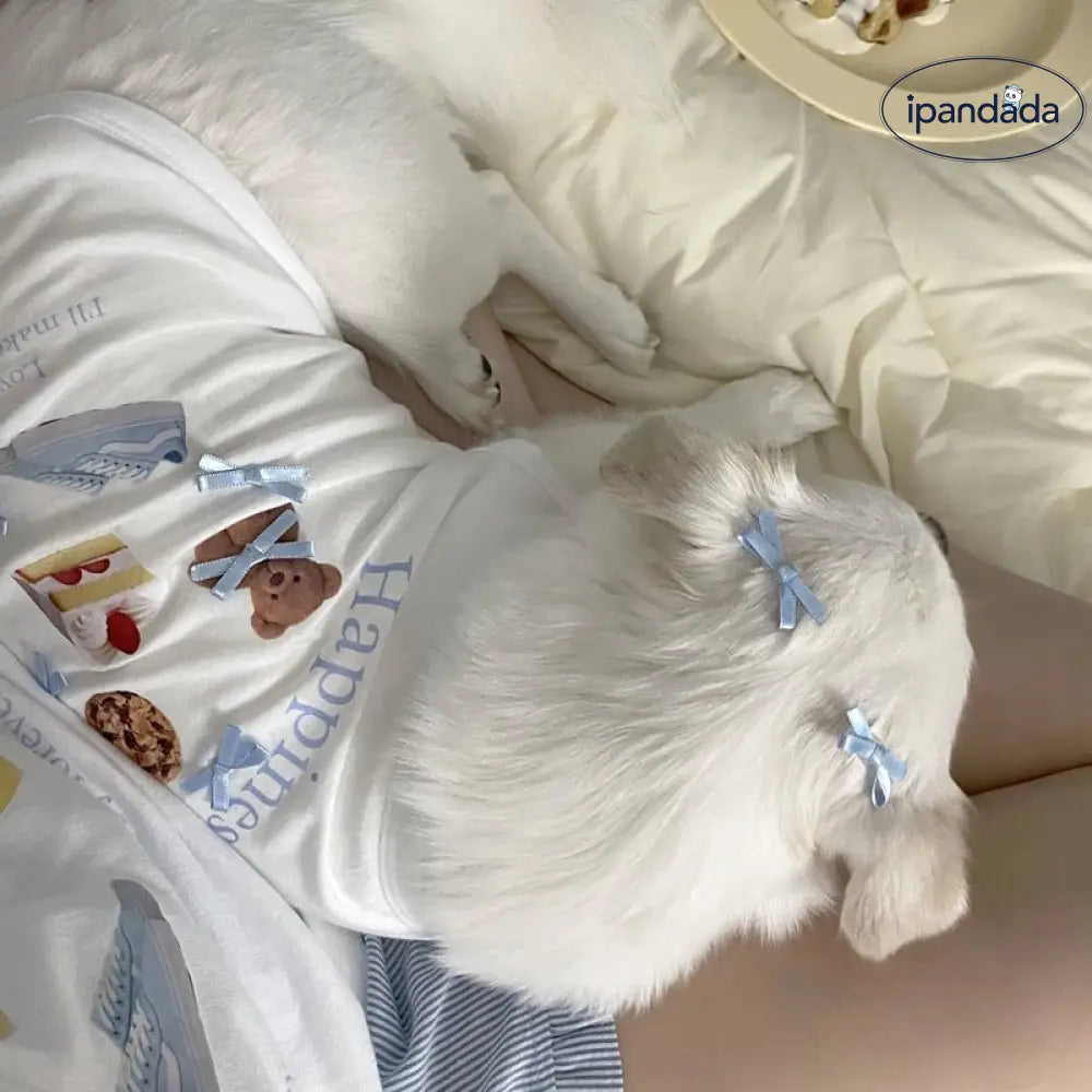 可愛い リボン 夏秋用 ビションフリーゼ ヨークシャーテリア 牽引可能 ベスト 小型犬 猫 ペット 小犬 服 ID2021