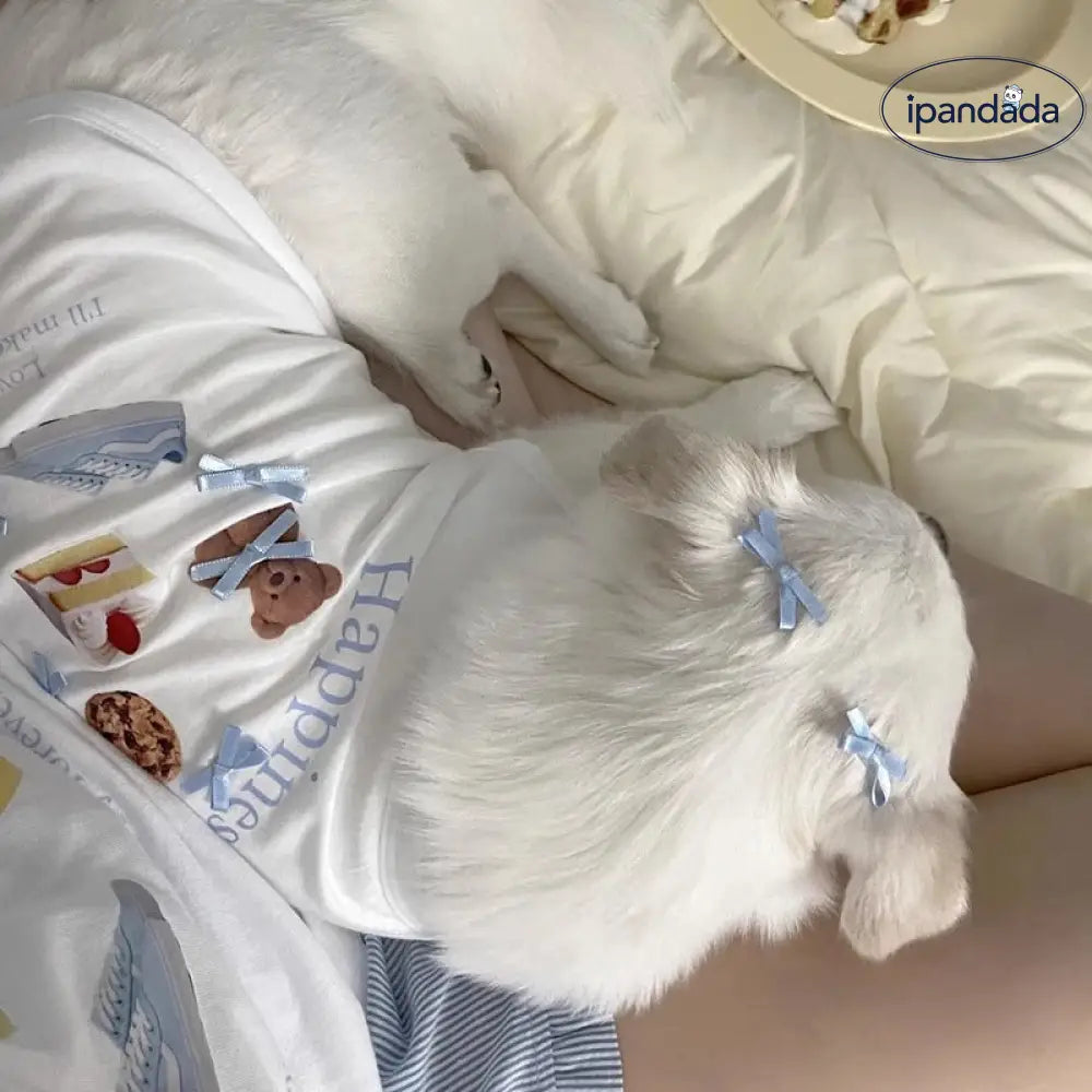 可愛い リボン 夏秋用 ビションフリーゼ ヨークシャーテリア 牽引可能 ベスト 小型犬 猫 ペット 小犬 服 ID2021