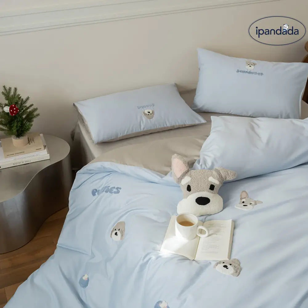 可愛い 四点セット ボックスシーツ ベッドカバー 枕カバー 布団カバー ベッドシーツ カートゥーン 刺繍 ベッドカバー 寝具 おしゃれ 速乾 寝具カバーセット ID4354 寝具＞寝具セット
