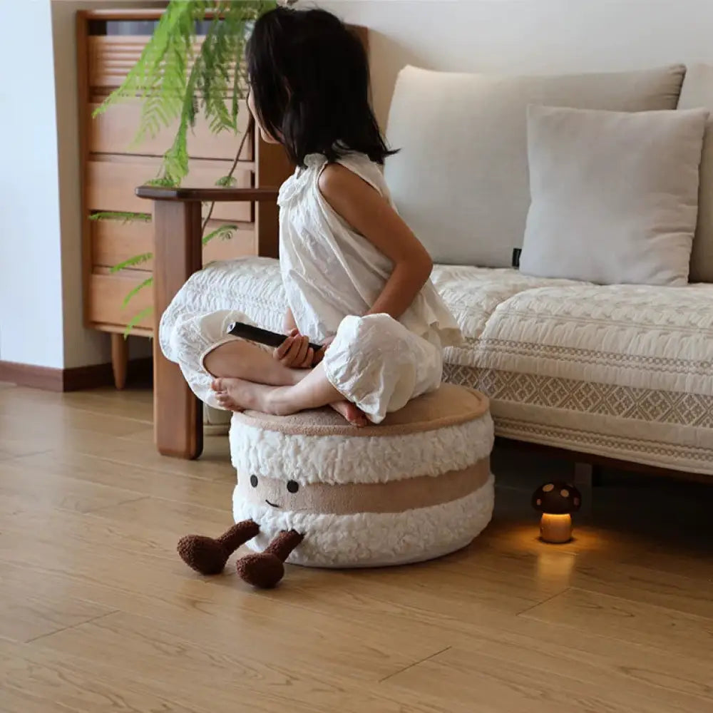 ID1160 ケーキ 可愛い オットマン 足置き台 椅子 インテリア 折りたたみ フットスツール 洗濯 クッション ふわふわ ソファ 脚置き 腰かけ 軽量 足のせ椅子 写真通り / 30*40cm 寝具＞クッション・グッズ