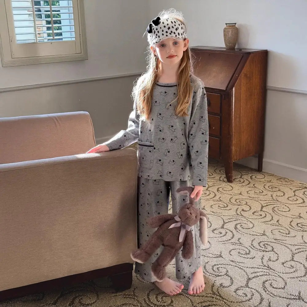 キティ 韓国風 パジャマ セット 女の子 秋冬 綿 肌に優しい ルームウェア 長袖 キッズ 2点セット ID4021 タイプ② / 120cm