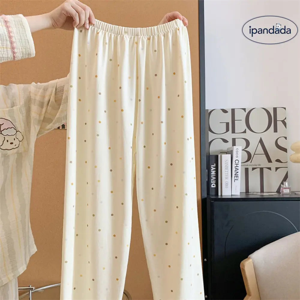 キティ かわいい パジャマ セット 春秋 クルーネック 長袖 長ズボン ルームウェア 女子 2点セット 部屋着 カジュアル 肌触りよい ID4167