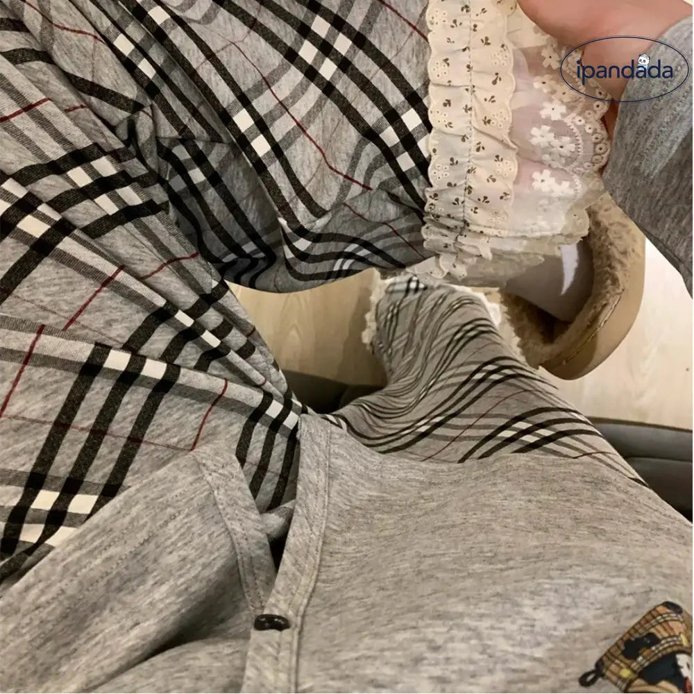 キティ 新作 パジャマ セット レース 付き 花柄 プリント カートゥーン 女性用 ルームウェア ホームウェア カジュアル 可愛い 甘い 柔らかい 長袖 長ズボン ゆったり プレゼント ID4162 レディース＞セットアップ