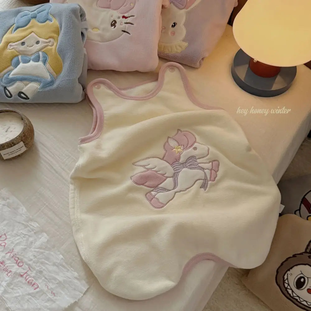 キッズ もこもこ 着る毛布 冬用 ベビー スリーパー 無袖 あったか ルームウェア 可愛い キャラクター 防寒 寝冷え対策 保育園 通園 おしゃれ クリスマスプレゼント 家族ギフト 人気 冬のあったかアイテム 女の子 男の子 ID3382