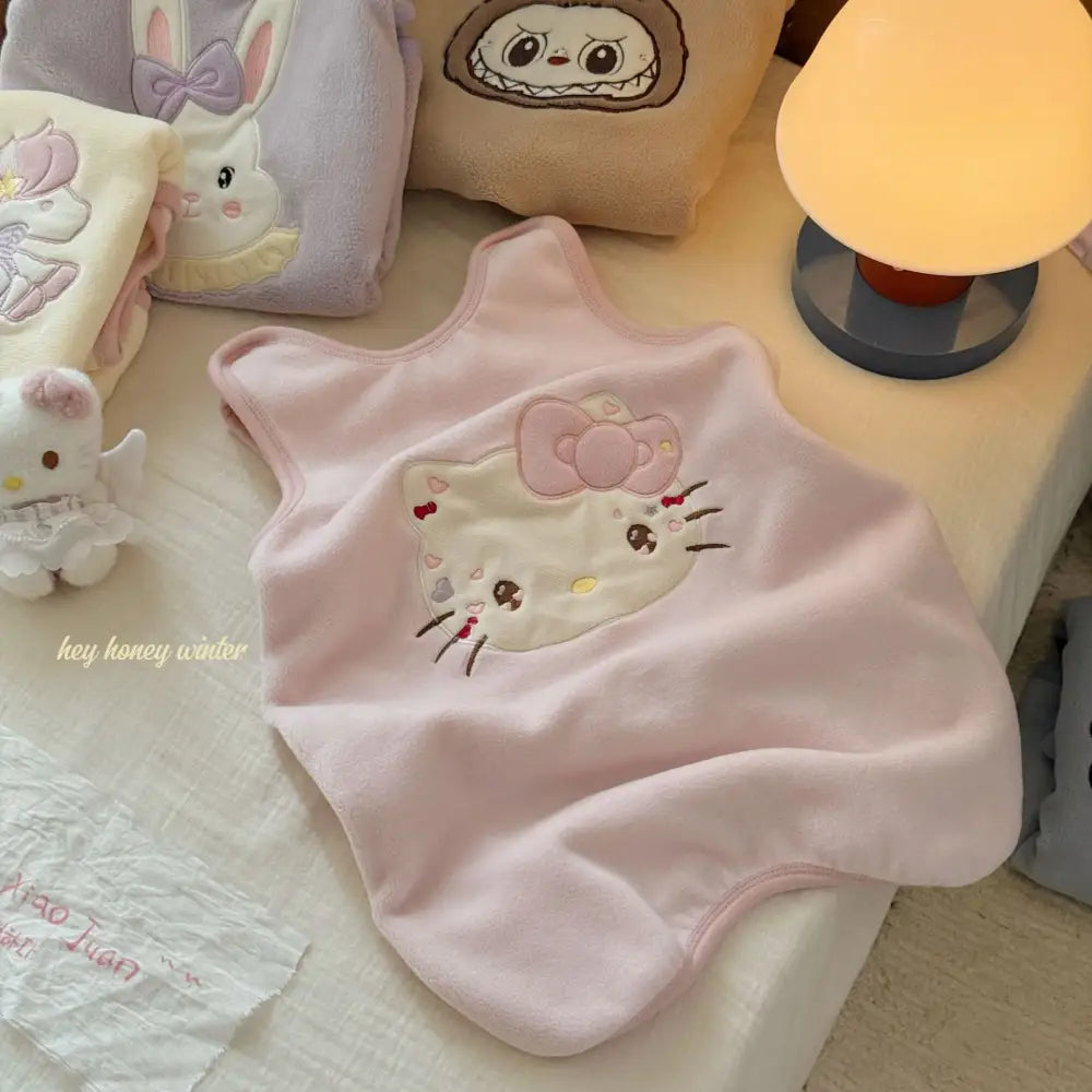 キッズ もこもこ 着る毛布 冬用 ベビー スリーパー 無袖 あったか ルームウェア 可愛い キャラクター 防寒 寝冷え対策 保育園 通園 おしゃれ クリスマスプレゼント 家族ギフト 人気 冬のあったかアイテム 女の子 男の子 ID3382