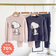 キッズ パジャマ 秋冬 ふわもこ 長袖 上下セット スヌーピー 可愛い 子供用 ルームウェア 部屋着 あったか 防寒 冬用パジャマ 男の子 女の子 人気 ギフトにもおすすめ もこもこ セットアップ 快適 睡眠ウェア 子ども服 ID3403