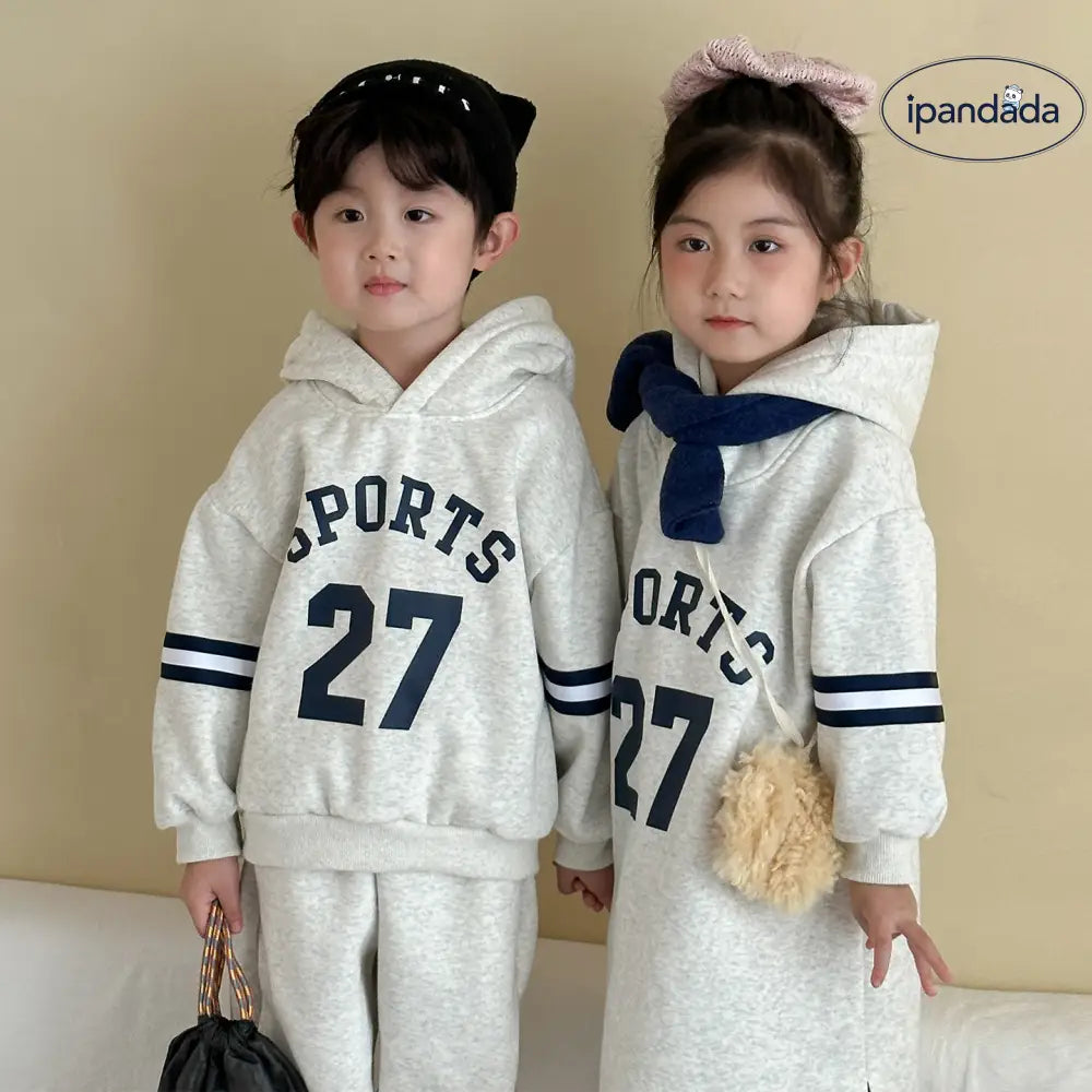 キッズ 秋冬用 スウェットセット 男の子 女の子 裏起毛 スポーツ ベビー ワンピース 冬服 ID3548